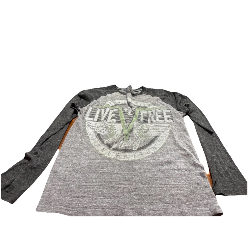 Affliction Raw State Mens Premium Grey Long Sleeve Shirt! Medium